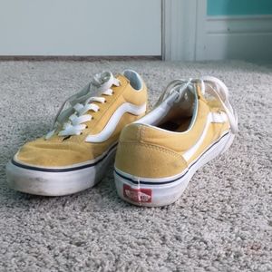 Yellow old skool vans